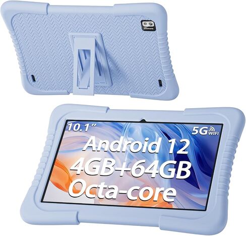 SGIN 10 Inch Tablet 4GB RAM 64GB ROM, Android 12 Tablet with Proof Case, Octa-Core 2.0Ghz Processor, 1280 * 800 IPS, 2MP+5MP Camera, 6000mAh, GPS, WiFi, Bluetooth (Sierra Blue) in Saudi Arabia