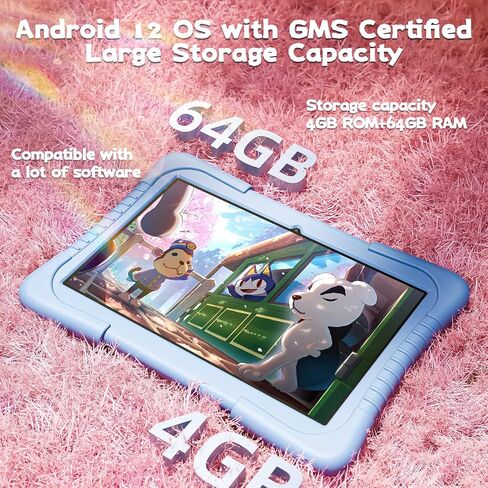 SGIN 10 Inch Tablet 4GB RAM 64GB ROM, Android 12 Tablet with Proof Case, Octa-Core 2.0Ghz Processor, 1280 * 800 IPS, 2MP+5MP Camera, 6000mAh, GPS, WiFi, Bluetooth (Sierra Blue) in Saudi Arabia