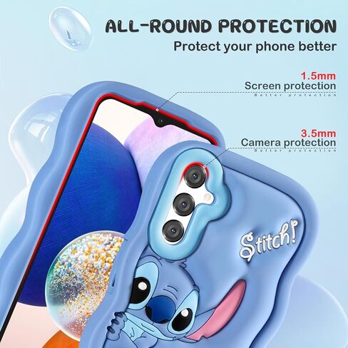 oqpa لهاتف Samsung Galaxy A14 5G حافظة لطيفة كرتونية ثلاثية الأبعاد بتصميم شخصيات جرلي للفتيات والأولاد والنساء والمراهقين Kawaii فريدة من نوعها ممتعة ومضحكة من السيليكون الناعم غطاء مقاوم للصدمات لهاتف Samsung A14 6.6 بوصة، أزرق in Kuwait