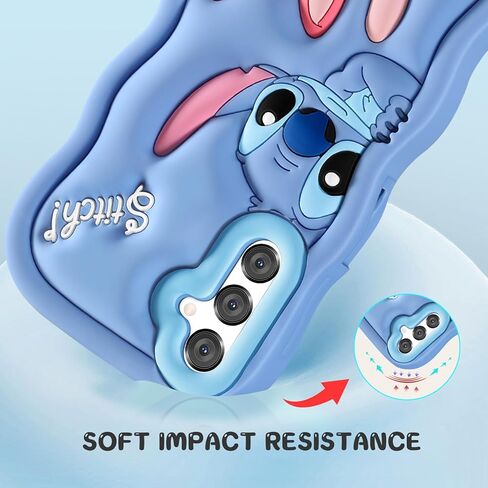 oqpa لهاتف Samsung Galaxy A14 5G حافظة لطيفة كرتونية ثلاثية الأبعاد بتصميم شخصيات جرلي للفتيات والأولاد والنساء والمراهقين Kawaii فريدة من نوعها ممتعة ومضحكة من السيليكون الناعم غطاء مقاوم للصدمات لهاتف Samsung A14 6.6 بوصة، أزرق in Kuwait