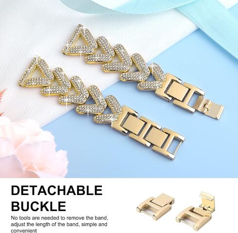 Bling Band with Case Compatible with Samsung Galaxy Watch 4 & 5 40mm 44mm Model，20mm Stylish Stainless Band Bling Diamond Butterfly Bracelet for Women (Rose Gold-40MM) in Saudi Arabia