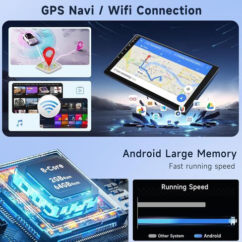Hodozzy 4G+64G 8 Core Android Car Stereo for Lexus ES250 ES300 ES330 2001 2002 2003 2004 2005 2006 راديو، 9 بوصة تعمل باللمس راديو السيارة مع Carplay&Android Auto، GPS، بلوتوث، WIFI، FM، كاميرا in Saudi Arabia