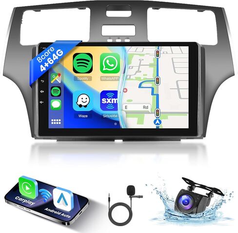 Hodozzy 4G+64G 8 Core Android Car Stereo for Lexus ES250 ES300 ES330 2001 2002 2003 2004 2005 2006 راديو، 9 بوصة تعمل باللمس راديو السيارة مع Carplay&Android Auto، GPS، بلوتوث، WIFI، FM، كاميرا in Saudi Arabia