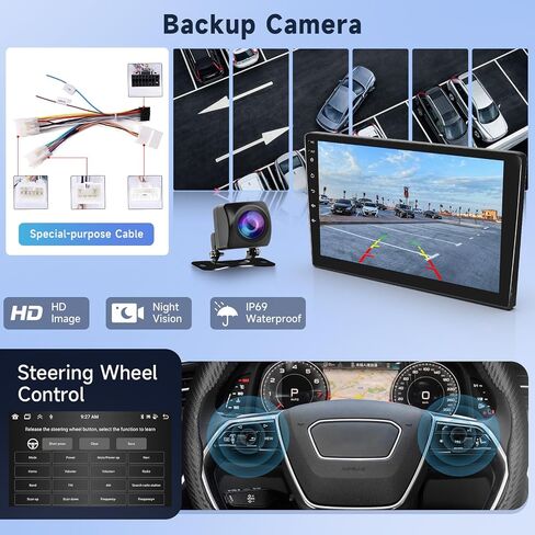Hodozzy 4G+64G 8 Core Android Car Stereo for Lexus ES250 ES300 ES330 2001 2002 2003 2004 2005 2006 راديو، 9 بوصة تعمل باللمس راديو السيارة مع Carplay&Android Auto، GPS، بلوتوث، WIFI، FM، كاميرا in Saudi Arabia