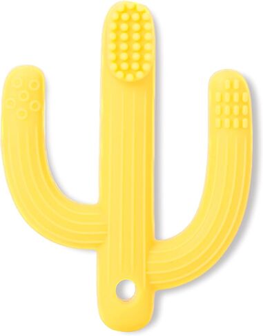 BAMBAM Baby – Premium Silicone Teething Toothbrush Toy | 100% BPA Free, Child Safety Tested, for Baby & Infant 3-6 and 6-12 Months | Carl The Cactus Teether Toys (Magic Magenta) in Saudi Arabia