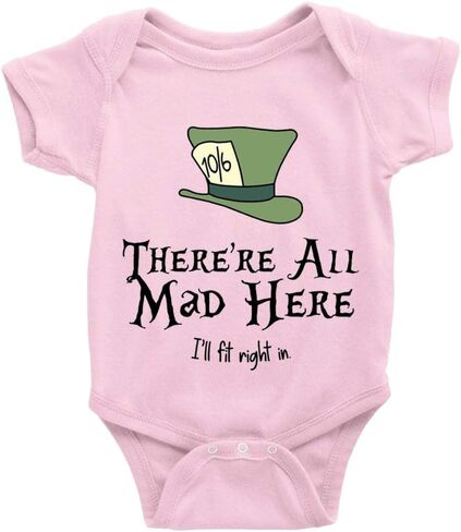 The Mad Hatters Baby Bodysuit girl boy Infant Toddler Organic Clothes Creeper in Saudi Arabia
