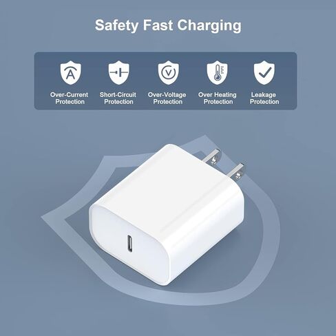 شاحن iPhone سريع الشحن، 3 عبوات [معتمد من Apple MFi] PD 20W USB C iPhone Fast Charger Block & 6FT Type C إلى Lightning كابل مزامنة بيانات الشحن السريع لهاتف iPhone 14 13 12 11 XS XR X 8 7 6 iPad in Saudi Arabia