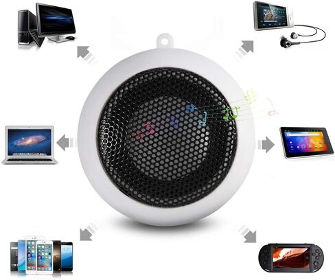 Portable Speaker, Retractable Speaker with Built-in Alexa Voice Control, Low Power Consumption, Mini Speaker with Hang Hole for Home, Outdoor, in Kuwait