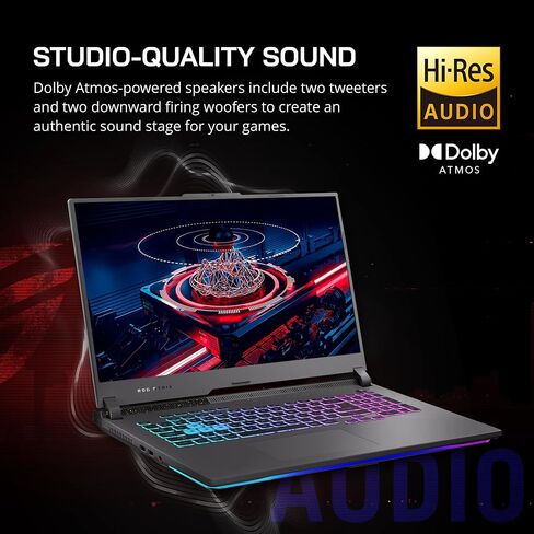 ASUS ROG Strix G17 Gaming Laptop, 17.3" QHD 240Hz Display, AMD Ryzen 9 7845HX, GeForce RTX 4060, 16GB DDR5 RAM, 1TB PCIe SSD, RGB Backlit Keyboard, Win 11 Pro, Gray, 32GB Hotface USB Card (Renewed) in Saudi Arabia