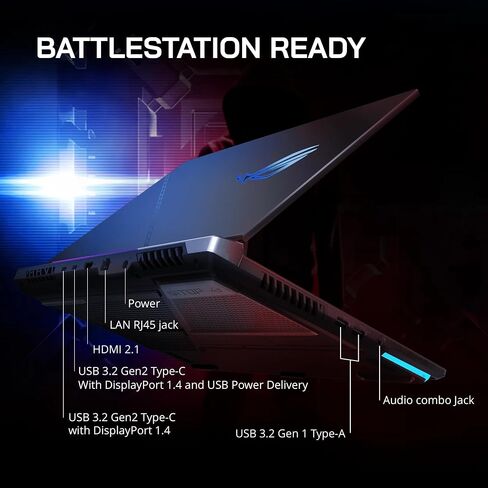 ASUS ROG Strix G17 Gaming Laptop, 17.3" QHD 240Hz Display, AMD Ryzen 9 7845HX, GeForce RTX 4060, 16GB DDR5 RAM, 1TB PCIe SSD, RGB Backlit Keyboard, Win 11 Pro, Gray, 32GB Hotface USB Card (Renewed) in Saudi Arabia