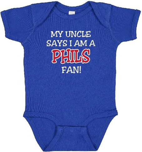 Phillies Dad/Grandpa/Uncle Says I Am A Fan Baby Bodysuit Romper Outfit in Saudi Arabia