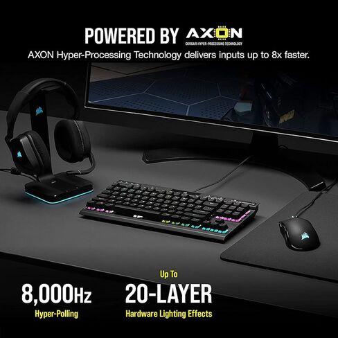 لوحة مفاتيح الألعاب الميكانيكية Corsair K70 RGB TKL (CH-9119014-NA) CHAMPION SERIES - CHERRY MX SPEED (متجددة) in Kuwait