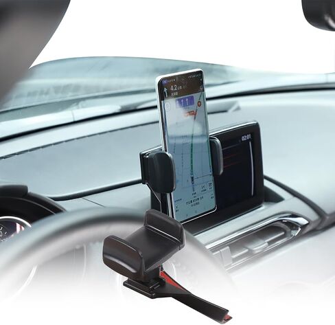 شاشة ملاحة السيارة حامل الهاتف المحمول دعم الهاتف الذكي لسيارة Mazda MX-5 ND 2015-2023 شاشة ملاحة وحدة التحكم المركزية، ملحقات حامل هاتف السيارة بدون استخدام اليدين (النمط B) in Saudi Arabia