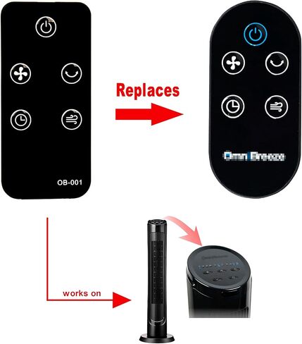 جهاز تحكم عن بعد بديل متوافق مع مروحة برج OmniBreeze DC2018 1pk in Kuwait