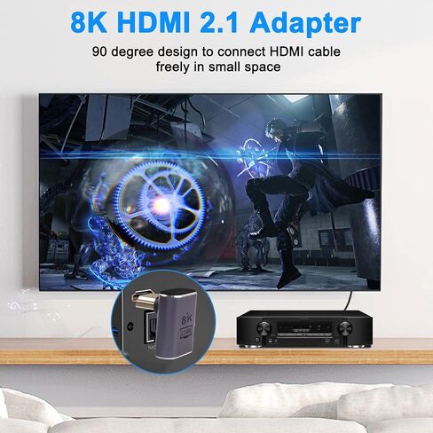 XMSJSIY 8K HDMI Coupler Adapter Female to Female/Male to Male HDMI Extension Connector Support 8K@60Hz/4K@120Hz,7680x4320P,3D, HDR, ARC,48Gbps High Speed for Laptop, PC, Monitor, TV - 2PCS… in Saudi Arabia
