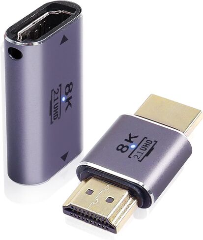 محول وصلة HDMI XMSJSIY 8K أنثى إلى أنثى/ذكر إلى ذكر يدعم وصلة HDMI 8K@60 هرتز/4K@120 هرتز، 7680x4320P، ثلاثي الأبعاد، HDR، ARC، سرعة عالية 48 جيجابت في الثانية لأجهزة الكمبيوتر المحمول، الكمبيوتر الشخصي، الشاشة، التلفزيون - قطعتان... in Saudi Arabia