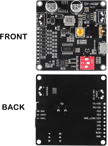 2PCS Voice Playback Module Board MP3 Music Player 20W 12V 24V High Power Sound Board UART I/O Trigger Amplifier Class D 64Mbit Flash Storage Mono 8ohm Support MP3 WAV for DIY Electronic Player in Saudi Arabia