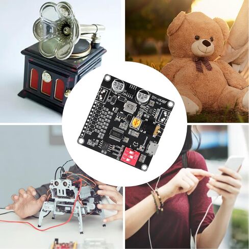 2PCS Voice Playback Module Board MP3 Music Player 20W 12V 24V High Power Sound Board UART I/O Trigger Amplifier Class D 64Mbit Flash Storage Mono 8ohm Support MP3 WAV for DIY Electronic Player in Saudi Arabia