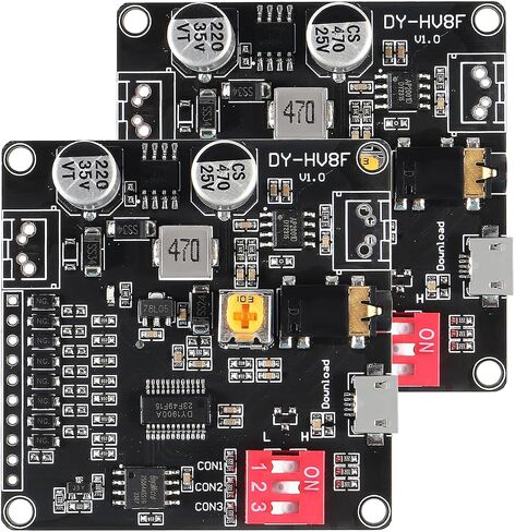 2PCS Voice Playback Module Board MP3 Music Player 20W 12V 24V High Power Sound Board UART I/O Trigger Amplifier Class D 64Mbit Flash Storage Mono 8ohm Support MP3 WAV for DIY Electronic Player in Saudi Arabia