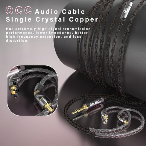 BASN MTPro in Ear Monitors, 14.5mm Planar HiFi IEM Headphones with CNC Process and 4-Core Litz OCC Single-Crystal Copper Cable for Musicians(Rich Black) in Saudi Arabia