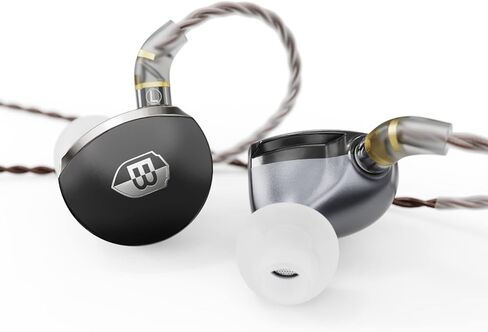 BASN MTPro in Ear Monitors, 14.5mm Planar HiFi IEM Headphones with CNC Process and 4-Core Litz OCC Single-Crystal Copper Cable for Musicians(Rich Black) in Saudi Arabia