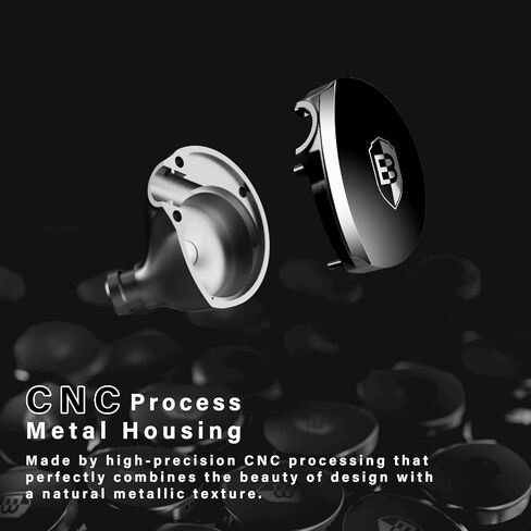 BASN MTPro in Ear Monitors, 14.5mm Planar HiFi IEM Headphones with CNC Process and 4-Core Litz OCC Single-Crystal Copper Cable for Musicians(Rich Black) in Saudi Arabia