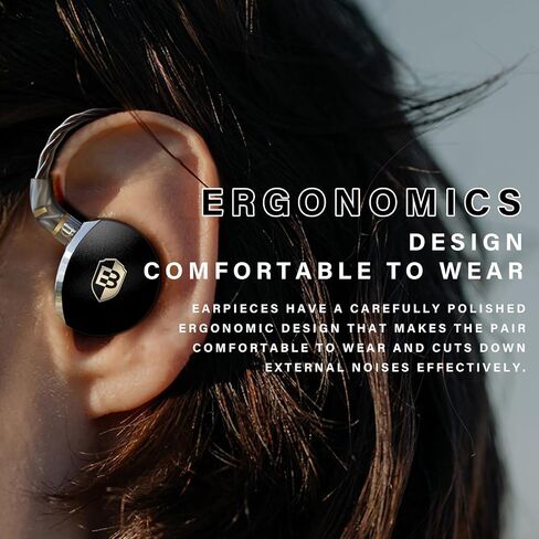 BASN MTPro in Ear Monitors, 14.5mm Planar HiFi IEM Headphones with CNC Process and 4-Core Litz OCC Single-Crystal Copper Cable for Musicians(Rich Black) in Saudi Arabia