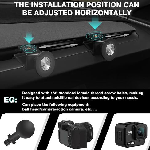 BestEvMod Dashboard Car 1/4 Screw Mount Phone Holder Tablet Mag Safe Compatible with 2024 Refreshed Tesla Model 3 Highland fits for All Phones & Android 360° Adjustable (17mm Ball Joint Only) in Saudi Arabia