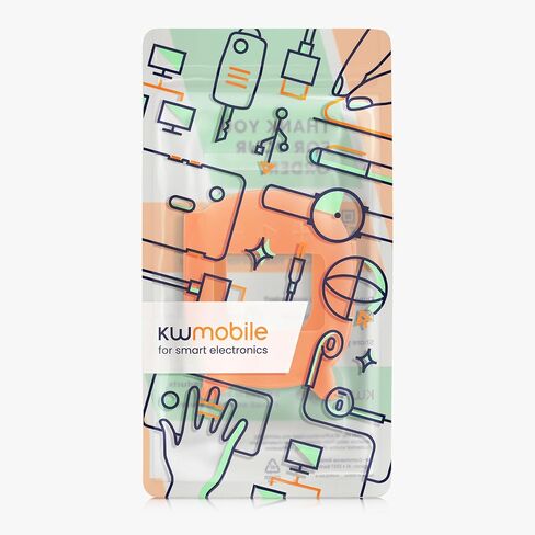 حافظة سيليكون kwmobile متوافقة مع JBL Clip 4 - حافظة واقية لمكبر الصوت الصغير - برتقالي in Saudi Arabia