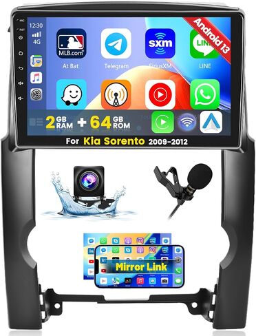 Roinvou [2G+32G] Android 13 Car Stereo for Kia Sorento 2009-2012 with Wireless Carplay Android Auto, 10.1" Touch Screen Car Radio Support GPS/WiFi/Bluetooth/26UI/Voice Control/SWC/Backup Camera in Saudi Arabia