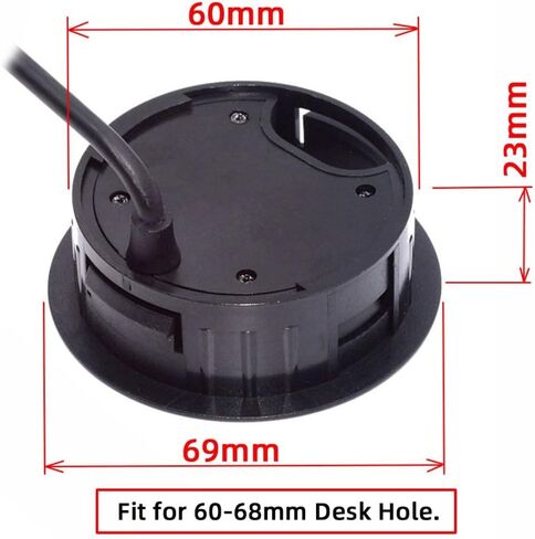 ChenYang USB 3.0 Flush Mount Desktop HUB,2 USB 3.0 Port/1 USB C Port HUB Grommet Hole 2.36"(60mm) with SD/TF Card Reader Port in Saudi Arabia