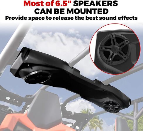 SAUTVS Overhead Central Speaker Panels for Can-Am Maverick X3 MAX, Overhead Speakers Pods Enclosures Kit for Can Am Maverick X3 MAX 2017-2024 Accessories (Replace #715004748) in Saudi Arabia