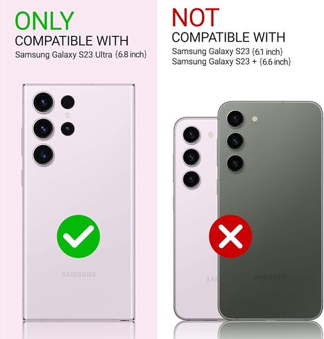 ULAK Compatible with Samsung Galaxy S23 Ultra 5G Case, Heavy Duty Shockproof Hybrid Soft TPU Bumper Drop Protection Transparent Phone Case for Galaxy S23 Ultra 5G 6.8 inch - Clear Glitter in Kuwait