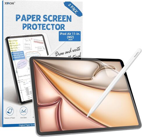 XIRON 3-Pack Paper Screen Protector for iPad Air 11 inch (M2), Matte PET Screen Protector for iPad Air 11" 2024, Like Writing and Drawing on Paper, Anti-Glare & Anti-Scratch in Saudi Arabia