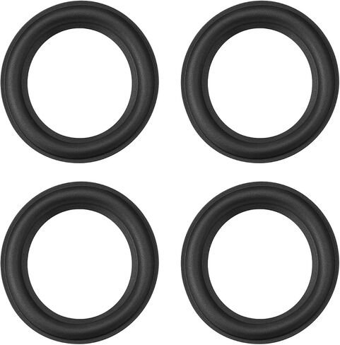 Speaker Foam Edge Surround Rings Rubber Perforated Subwoofer Rings Replacement Parts [for Repair or DIY Speaker Decoration] - 2.75 Inch/Black / 4 Pack in Saudi Arabia
