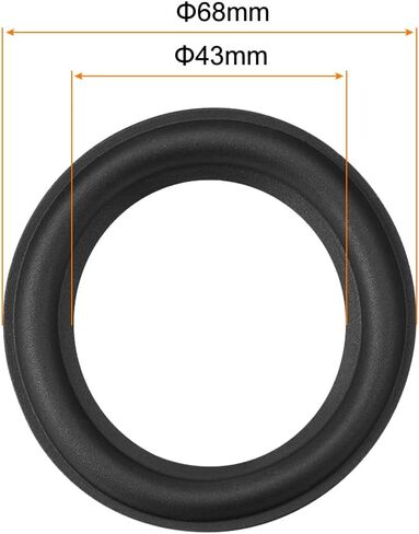 Speaker Foam Edge Surround Rings Rubber Perforated Subwoofer Rings Replacement Parts [for Repair or DIY Speaker Decoration] - 2.75 Inch/Black / 4 Pack in Saudi Arabia