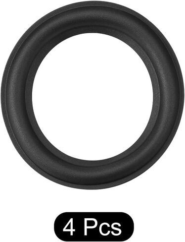 Speaker Foam Edge Surround Rings Rubber Perforated Subwoofer Rings Replacement Parts [for Repair or DIY Speaker Decoration] - 2.75 Inch/Black / 4 Pack in Saudi Arabia