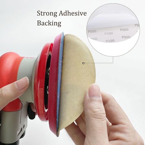 10pcs PSA Sanding Discs - [8 Inch x 220 Grit] Non-Hole Self Adhesive Sticky-Back Gold Sandpaper Discs for Automotive Car Paint Use, Aluminum Oxide, Zirconia, Round in Saudi Arabia