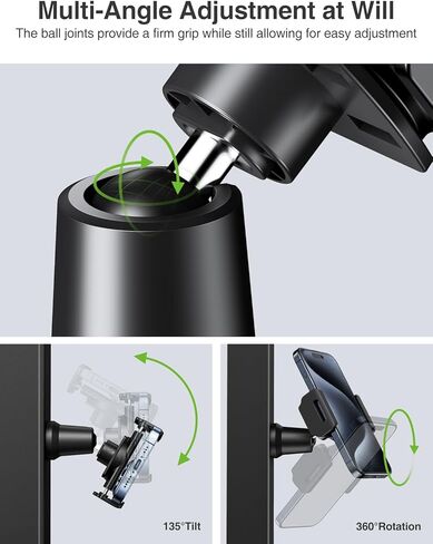 حامل هاتف مغناطيسي من Elitehood Gym، حامل هاتف مغناطيسي يدور 360 درجة لصالة الألعاب الرياضية، حامل هاتف بقاعدة مغناطيسية شديدة التحمل متصل بسطح الحديد، متوافق مع جميع الهواتف المحمولة in Kuwait