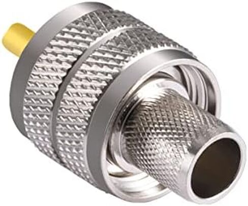 5PCS PL-259 UHF Male Connectors 50 Ohm PL259 Male Plug Crimp RF Coax Connector Adapter for RG-213 LMR-400 RG8 RG59 Low Loss Coax Cable Compatiable with Ham Radio in Saudi Arabia