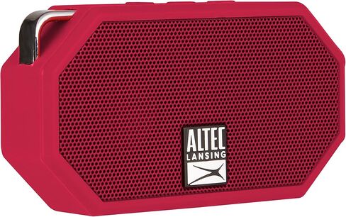 Altec Lansing Portable Bluetooth Speaker IP67 Waterproof Outdoor Speaker with 30-Foot Range and 6-Hour Battery Floating Shockproof Wireless Speaker for Beach, Shower, Home and Car (Red) in Saudi Arabia