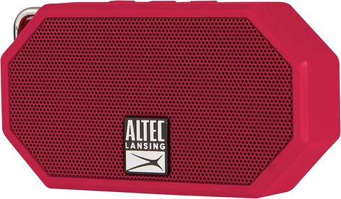 Altec Lansing Portable Bluetooth Speaker IP67 Waterproof Outdoor Speaker with 30-Foot Range and 6-Hour Battery Floating Shockproof Wireless Speaker for Beach, Shower, Home and Car (Red) in Saudi Arabia