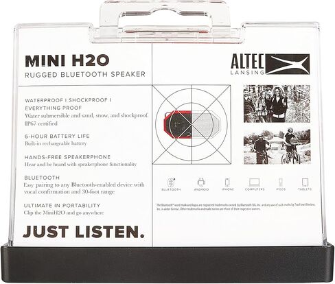 Altec Lansing Portable Bluetooth Speaker IP67 Waterproof Outdoor Speaker with 30-Foot Range and 6-Hour Battery Floating Shockproof Wireless Speaker for Beach, Shower, Home and Car (Red) in Saudi Arabia