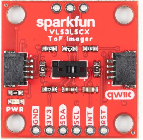 SparkFun Qwiic ToF Imager -VL53L5CX- قياسات المسافة متعددة المناطق - ما يصل إلى 8 × 8 مناطق مع نطاق رؤية قطري 63 درجة - رسم خرائط ثلاثي الأبعاد للغرفة - اكتشاف العوائق - التعرف على الإيماءات - إنترنت الأشياء - التركيز التلقائي بمساعدة الليزر AR / VR in Saudi Arabia