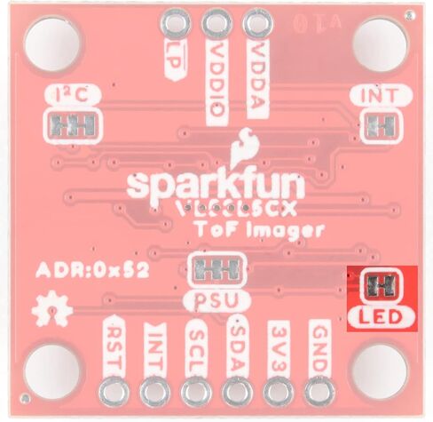 SparkFun Qwiic ToF Imager -VL53L5CX- قياسات المسافة متعددة المناطق - ما يصل إلى 8 × 8 مناطق مع نطاق رؤية قطري 63 درجة - رسم خرائط ثلاثي الأبعاد للغرفة - اكتشاف العوائق - التعرف على الإيماءات - إنترنت الأشياء - التركيز التلقائي بمساعدة الليزر AR / VR in Saudi Arabia