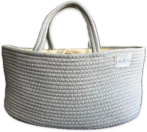 Pink Cotton Rope Basket For Nursery and Baby Item Storage in Saudi Arabia