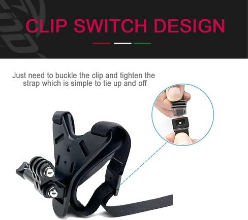 حامل خوذة الهاتف لهاتف iPhone 14 Pro Max 13 12 11 10، حزام الذقن لخوذة الدراجة النارية لـ GoPro Hero 11/10/9/8/7/(2018)/6/5 أسود، DJI Osmo Action 3/2، Insta360 ONE R، و اكثر in Kuwait