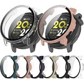 Case Compatible for COROS PACE 3, Case with Screen Protector [Tempered Glass] Full Around Hard PC Protective Case for for COROS PACE 3 Smartwatch (Black&Clear)