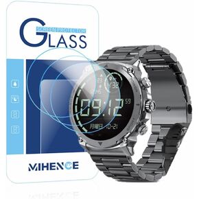 Screen Protector for LGW6 1.43'' Smart Watch, 9H Tempered Glass Protective Film Compatible for FOSMET LGW6 Military Smart Watch (3PCS)