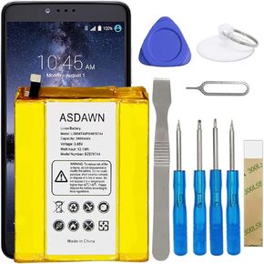 ASDAWN for ZTE ZMax Pro Z981 Battery Replacement, Li3934T44P8H876744 Battery for ZTE Grand X Max 2 Z988 Z983 Imperial Max Z963U with Repair Tool Kits